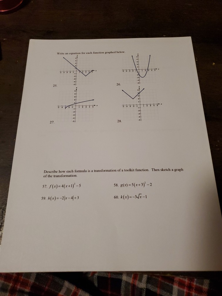 Solved Write an equation for each function graphed below. 26 | Chegg.com
