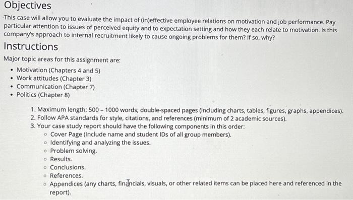 Solved -This case will allow you to evaluate the impact of | Chegg.com