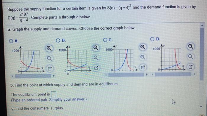 Solved Suppose the supply function for a certain item is | Chegg.com
