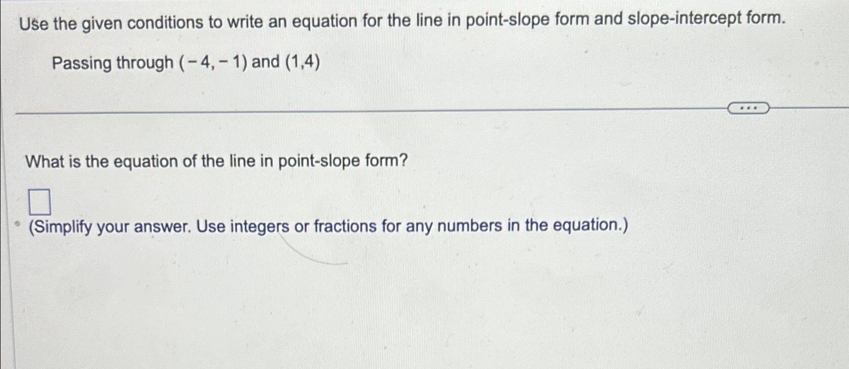 Solved Use the given conditions to write an equation for the | Chegg.com