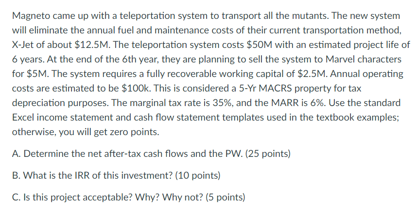 Solved Please use excel and show me the formulas used. I | Chegg.com