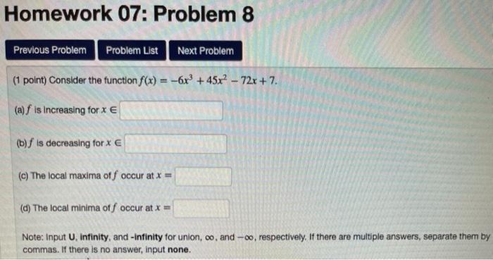 Solved Homework 07: Problem 8 Previous Problem Problem List | Chegg.com