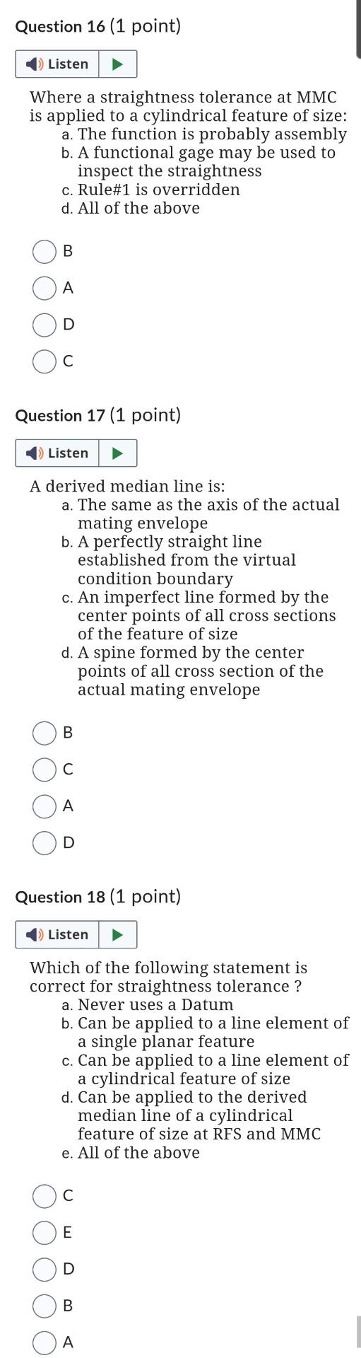 Solved Where a straightness tolerance at MMC is applied to a