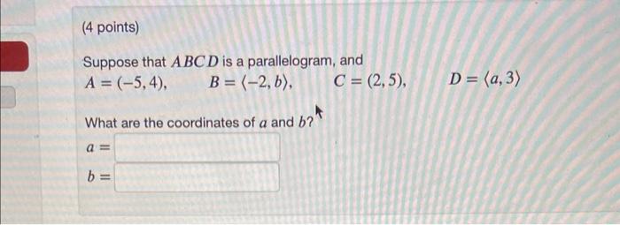 Solved Suppose That ABCD Is A Parallelogram, And | Chegg.com