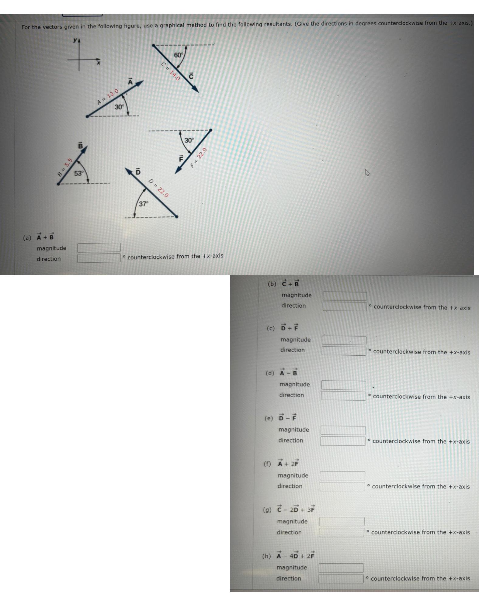 Solved For The Vectors Given In The Following Figure, Use A | Chegg.com