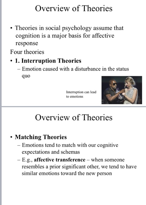 Solved Overview Of Theories • Theories In Social Psychology | Chegg.com