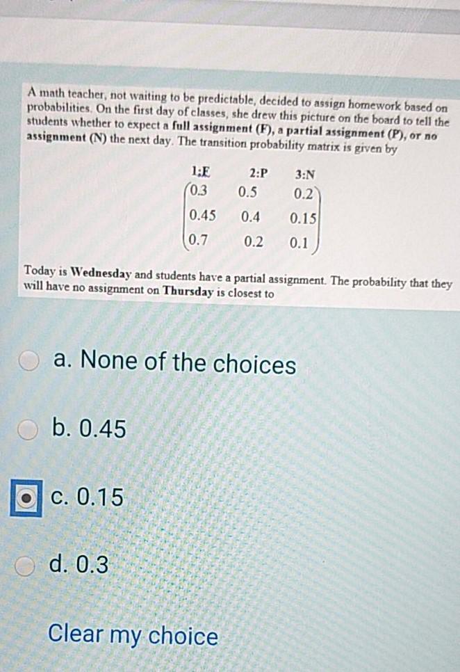 Solved A math teacher, not waiting to be predictable, | Chegg.com
