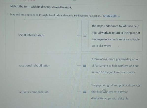 Solved Match The Term With Its Description On The Right Drag Chegg Com