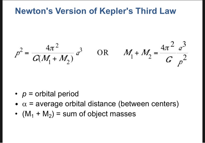 Newton S Form Of Kepler S Third Law