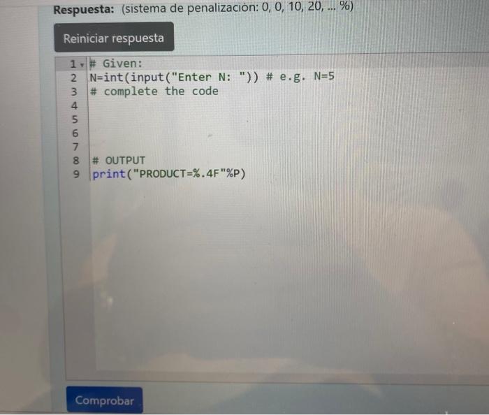 Solved write code in python-3 to calculate the PDUCT | Chegg.com