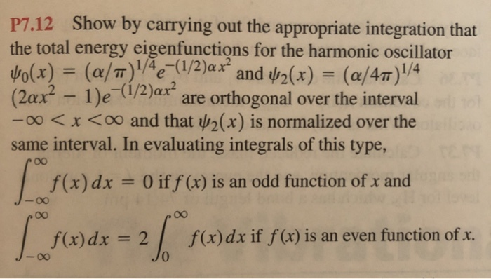 Solved Evaluate for the ground state (n=0) and first two | Chegg.com