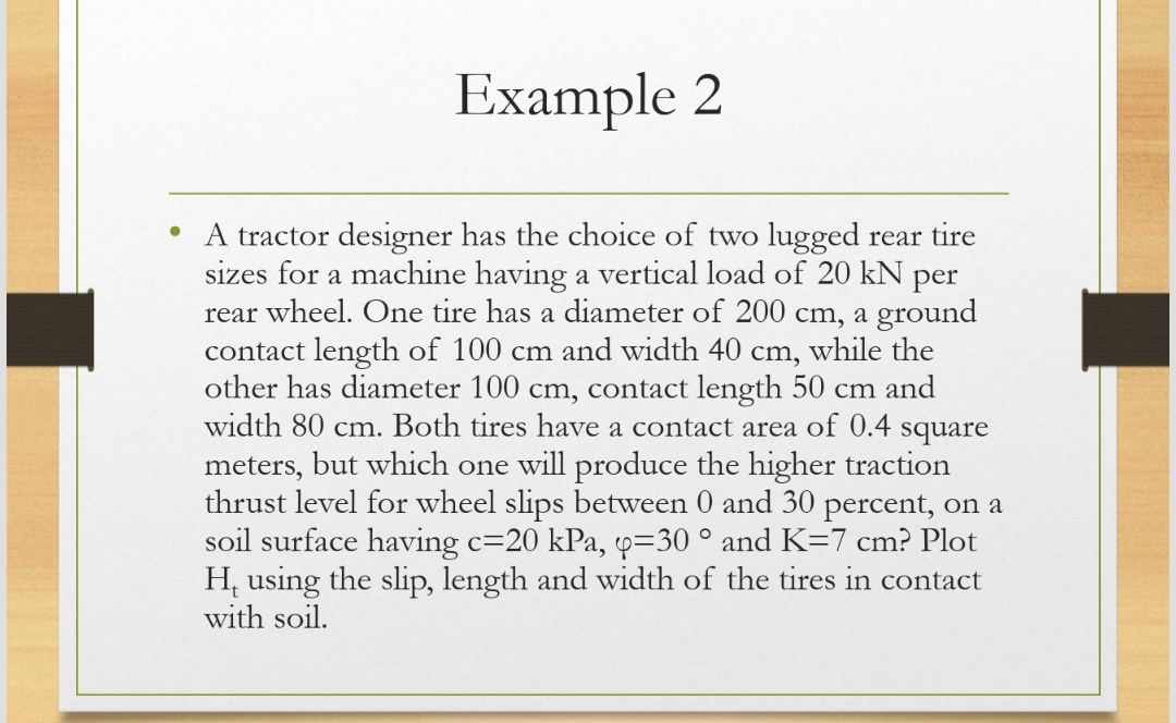 Tractor Designer Solved Example 2A tractor designer has the choice of two | Chegg.com