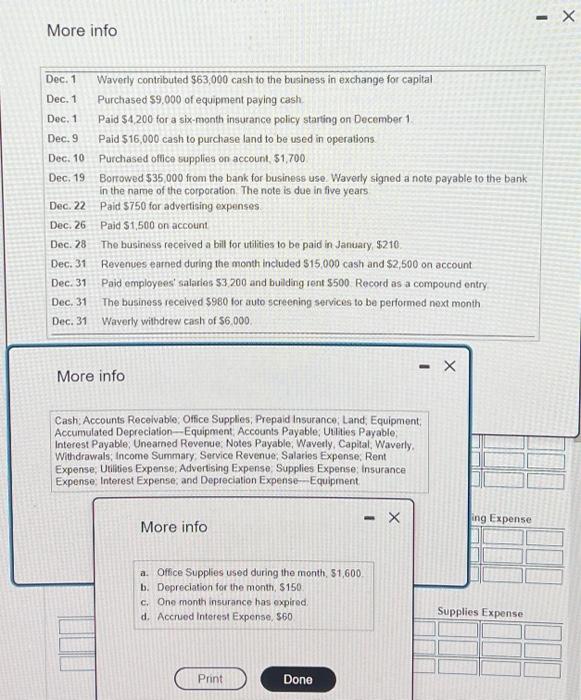 Solved On December 1, Ed Waverly began an auto repair shop.