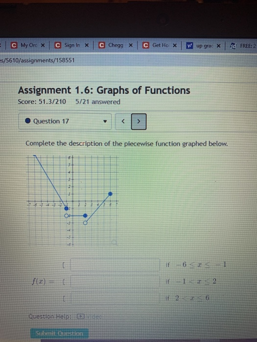Solved OS Assignment 1.6: Graphs of Functions Due Monday by | Chegg.com