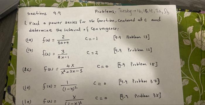 Solved sections 9.9 Problems: Thes by→1b,16,1e,2a,5b 1. | Chegg.com
