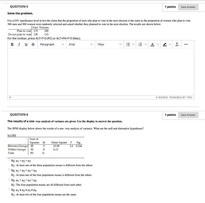 Solved QUESTIONS 1 points Save Answer Solve the problem. Use | Chegg.com