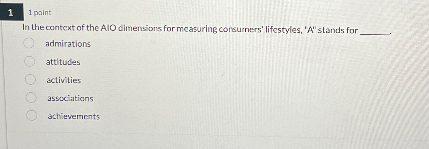 Solved 11 ﻿pointIn the context of the AIO dimensions for