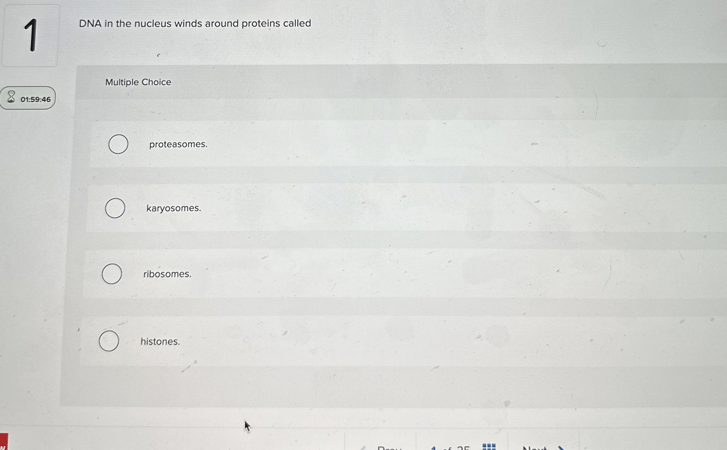 Solved DNA in the nucleus winds around proteins