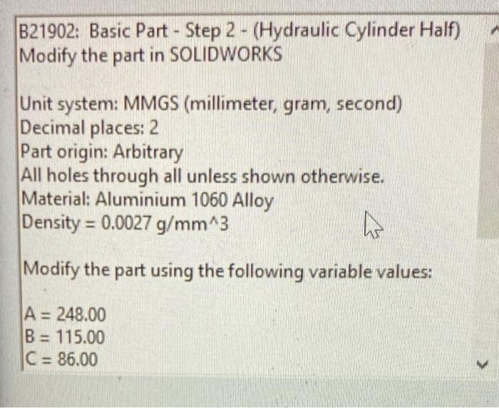 [Solved] B21902 Basic Part Step 2 (Hydraulic Cylinder