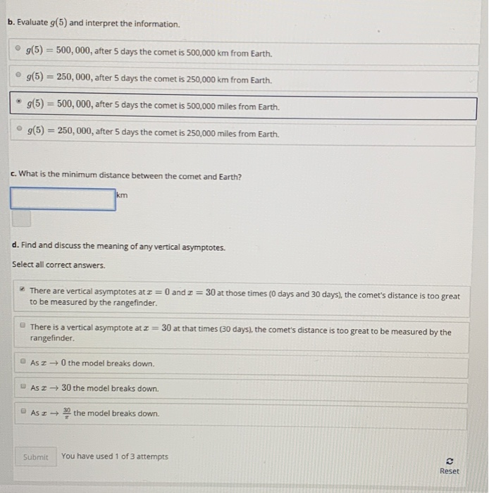 Solved A laser rangefinder is locked on a comet approaching