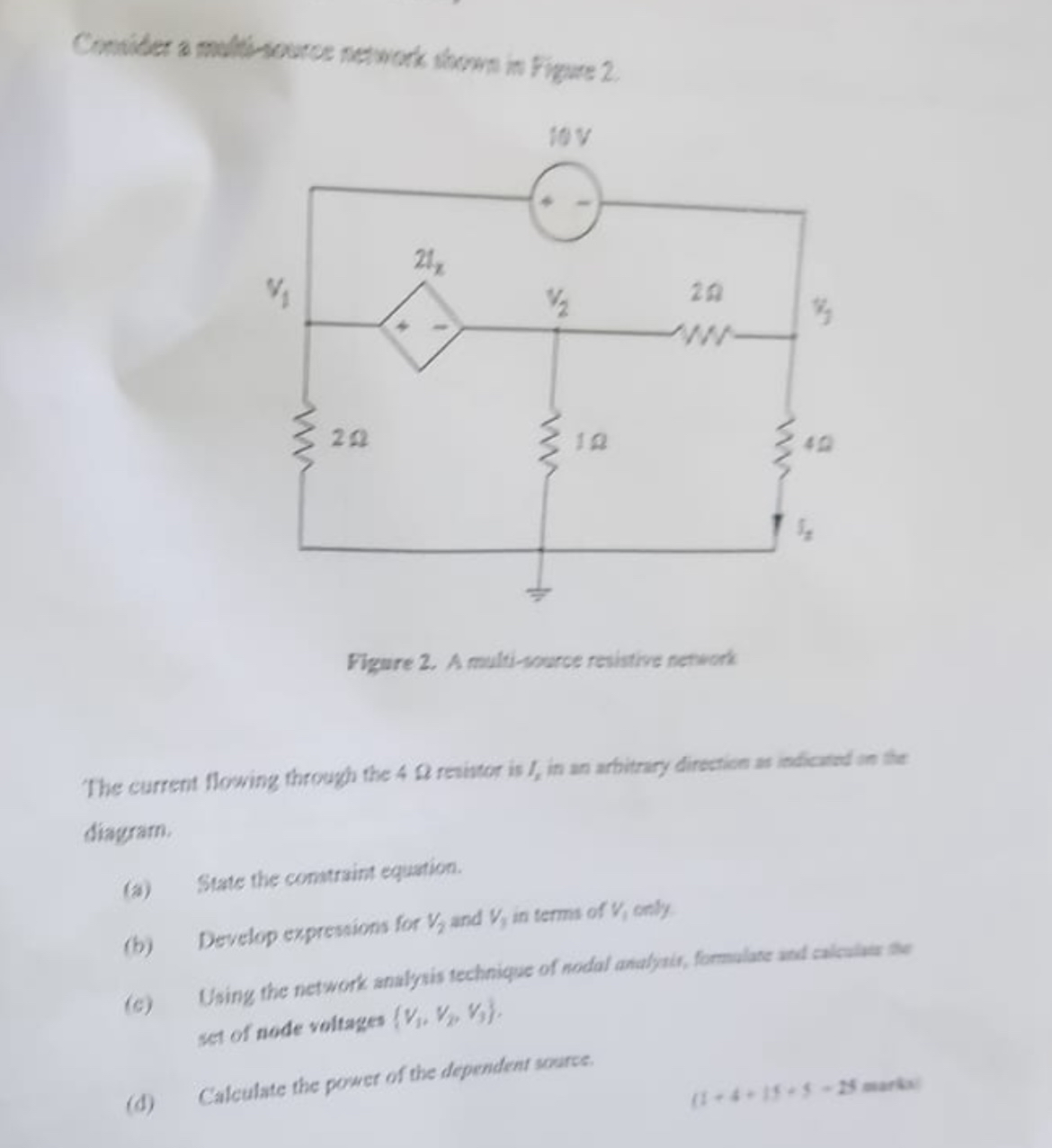 Solved Comider a malti-source network flowns in Figure | Chegg.com