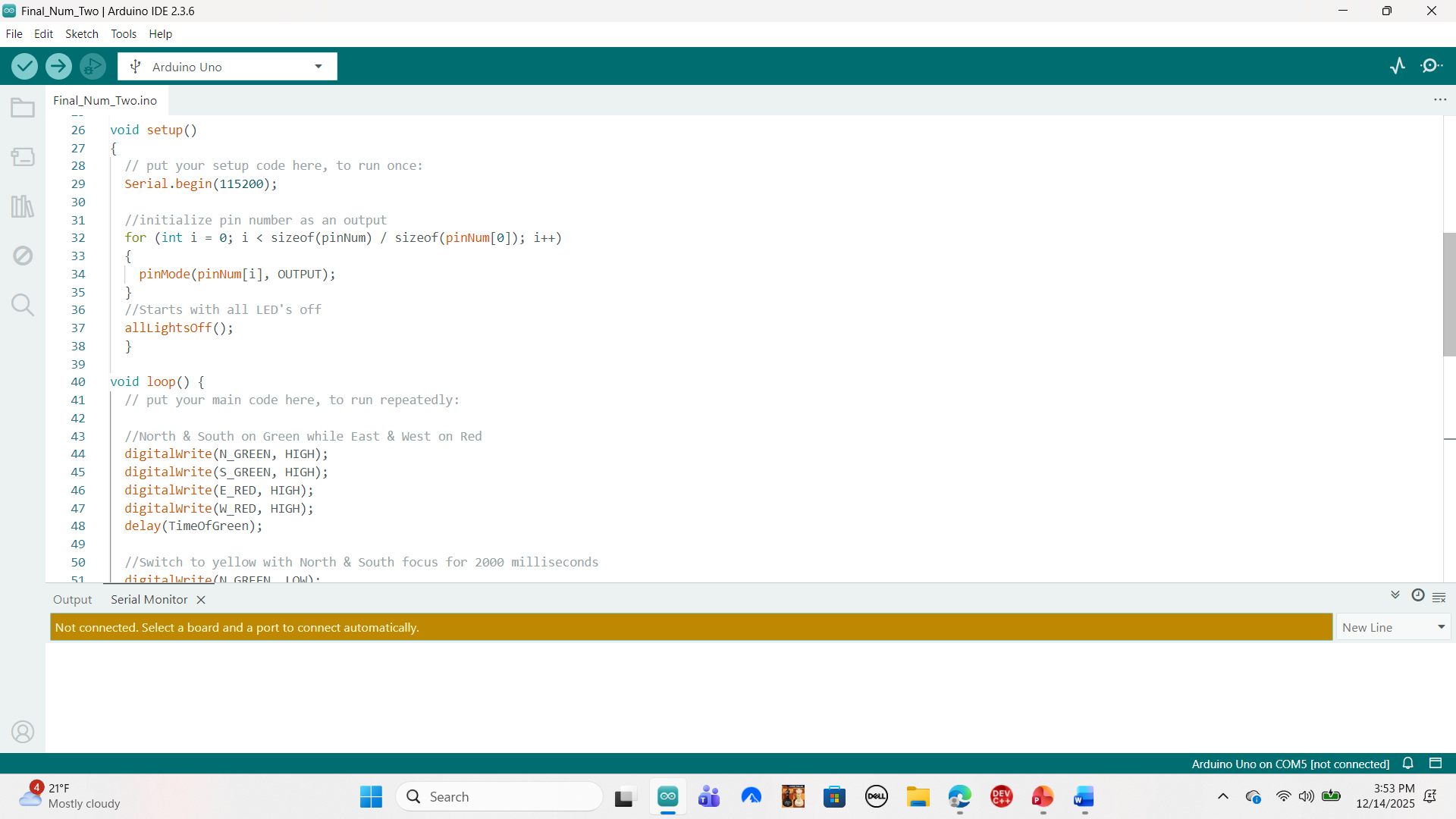 Solved void setup() ﻿ 2 7 \text { \{} ﻿ 28 // ﻿put your | Chegg.com
