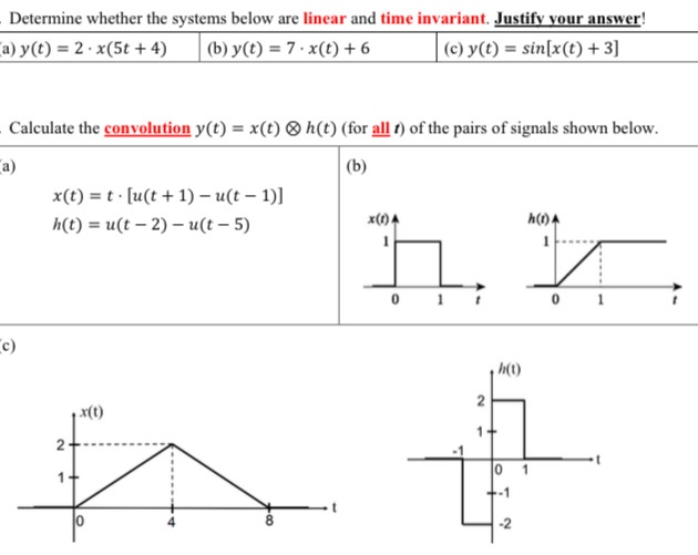 Solved Determine whether the systems below are linear and | Chegg.com