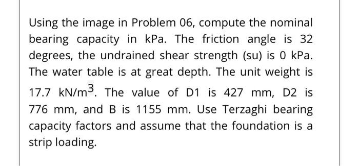 Solved Using The Image In Problem 06, Compute The Nominal | Chegg.com