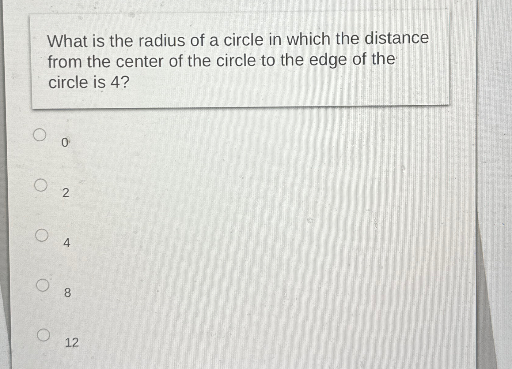 Solved What is the radius of a circle in which the distance | Chegg.com