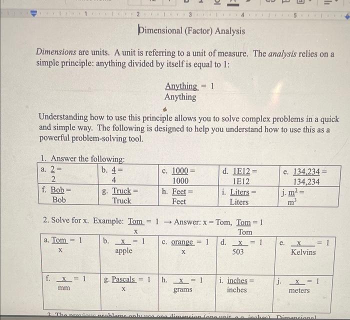 Solved IC E 1 21 3 4 5 Dimensional (Factor) Analysis | Chegg.com