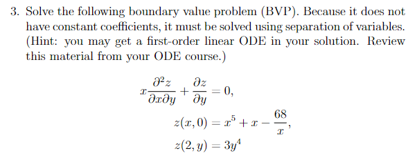 Solved Solve the following boundary value problem (BVP). | Chegg.com