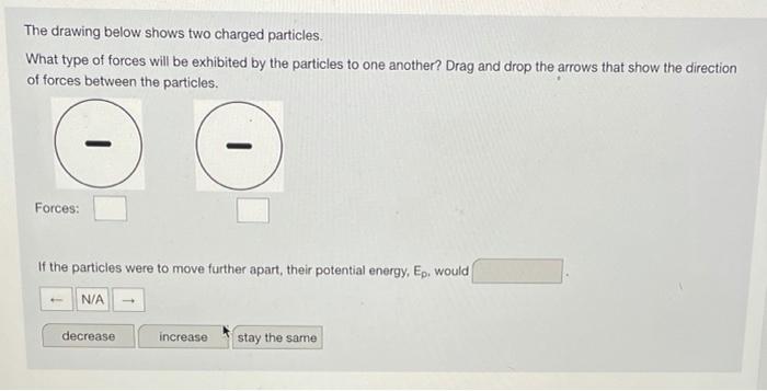 Solved The drawing below shows two charged particles. What | Chegg.com