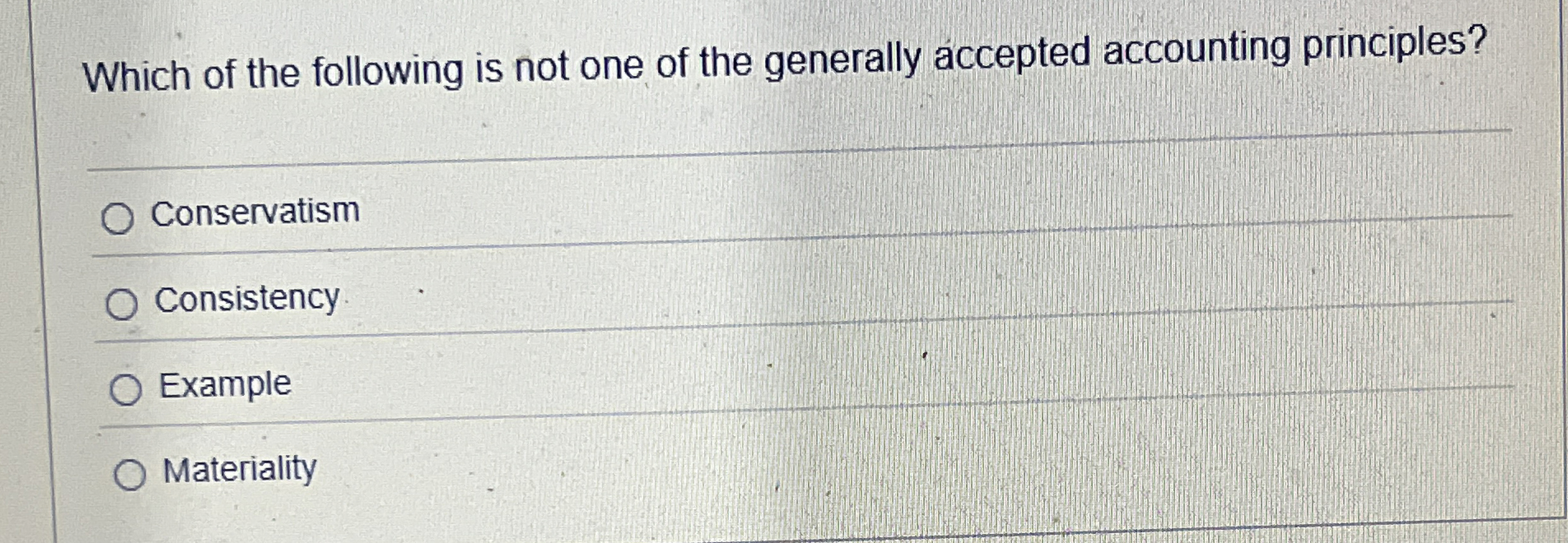 Solved Which of the following is not one of the generally | Chegg.com