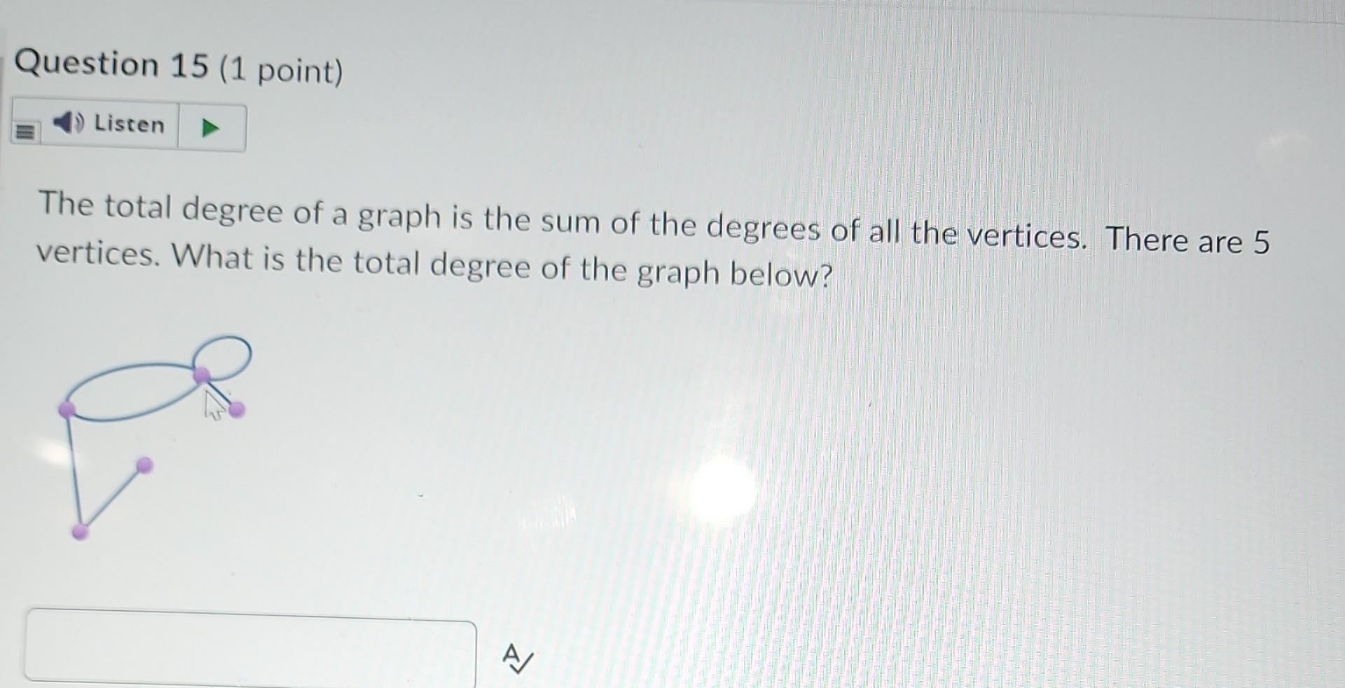 how to find total degree of graph
