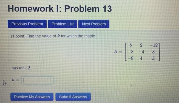 Solved Homework l: Problem 13 Previous Problem Problem List | Chegg.com