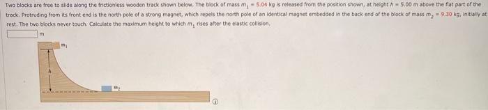 Solved Two blocks are free to slide along the frictionless | Chegg.com