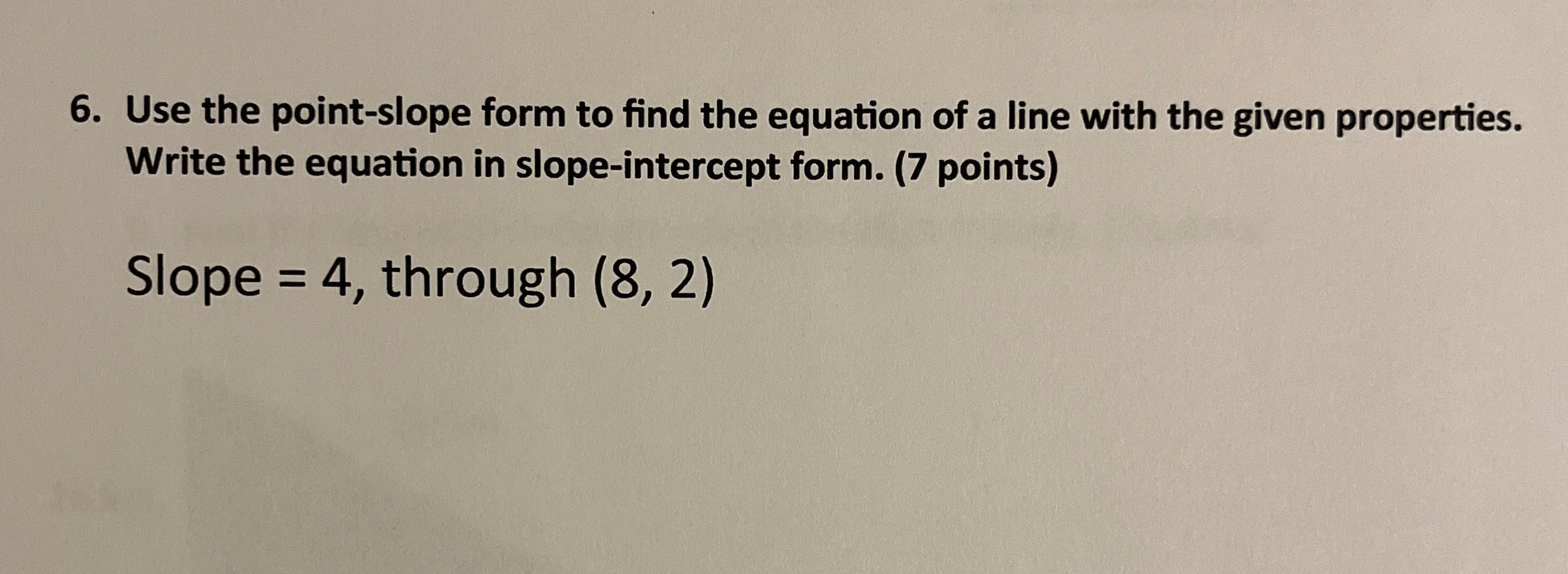 Solved Use the point-slope form to find the equation of a | Chegg.com