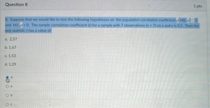 Solved 1. The following regression model was fitted to | Chegg.com