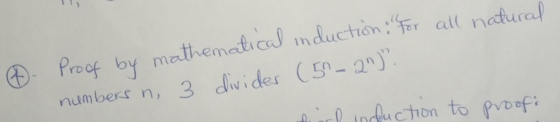 Solved (1. Proof By Mathematical Induction: For All Natural | Chegg.com