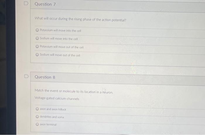 Solved Where does the Action Potential occur? axon hillock | Chegg.com