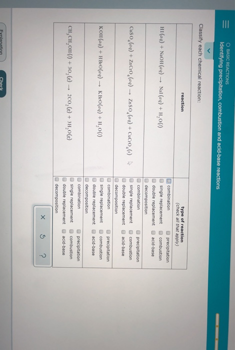 Solved O BASIC REACTIONS Identifying Precipitation, | Chegg.com