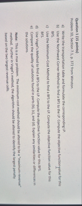Solved Question 1 (15 ﻿points)Problem 10, ﻿Section 7.1, | Chegg.com