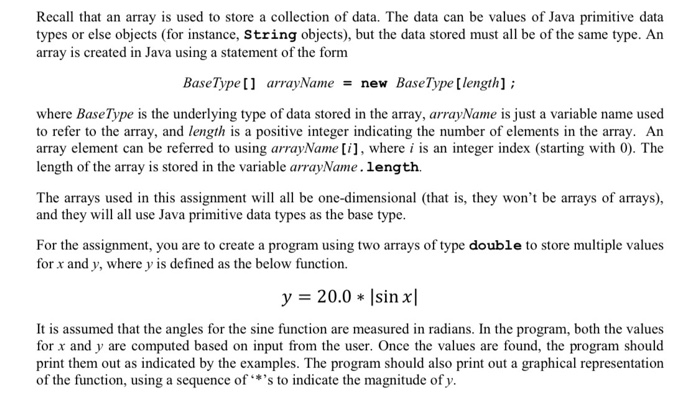 Solved Recall that an array is used to store a collection of | Chegg.com
