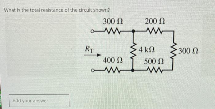 What is the total resistance of the circuit shown?