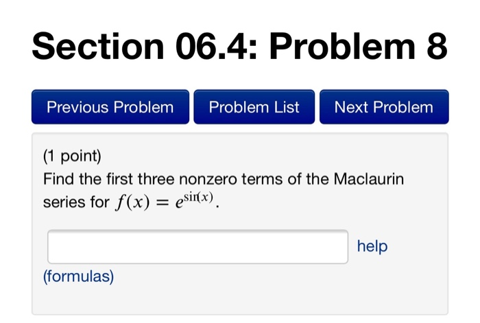 Solved Section 06.4: Problem 8 Previous Problem Problem List | Chegg.com