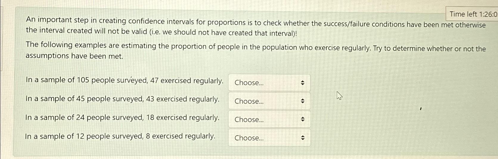 Solved An important step in creating confidence intervals | Chegg.com