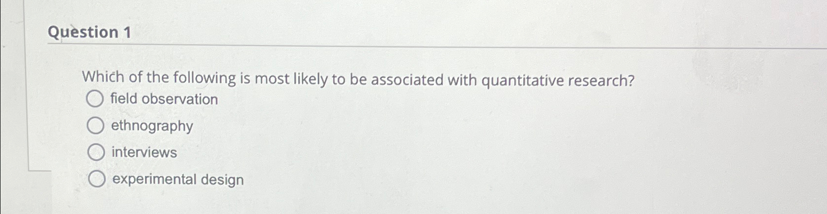 Solved Quèstion 1Which of the following is most likely to be | Chegg.com
