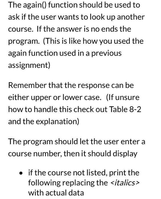 Solved Write a program that contains 2 functions, main() and | Chegg.com