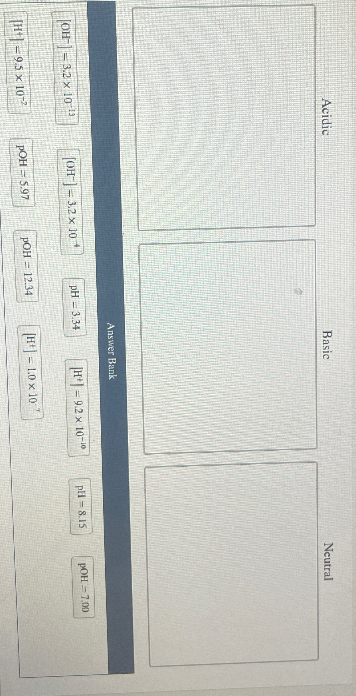 Solved AcidicBasicNeutralAnswer | Chegg.com