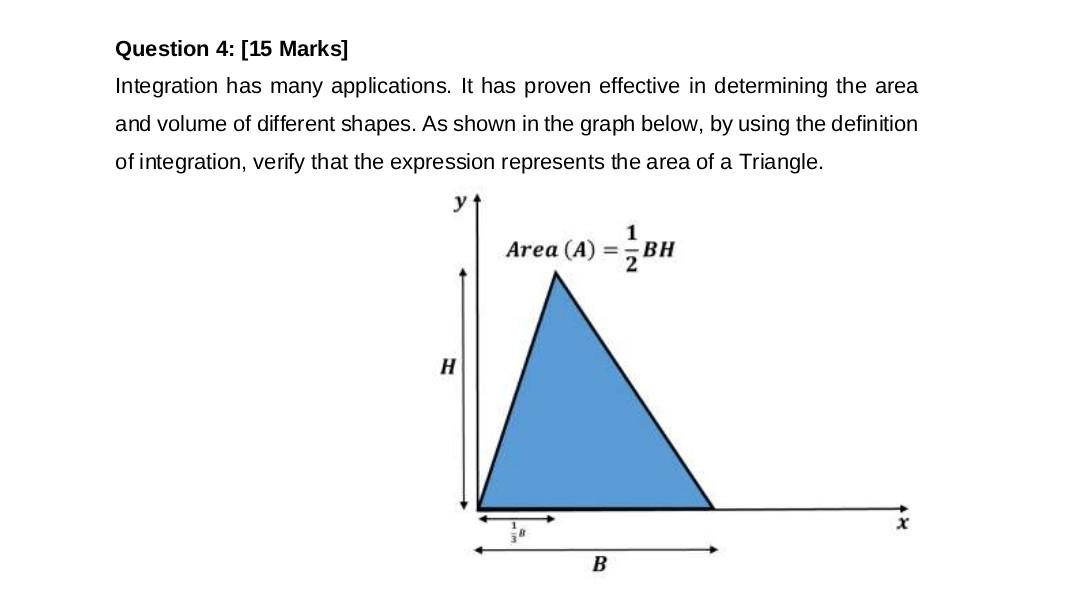 Solved Question 4: [15 Marks] Integration has many | Chegg.com